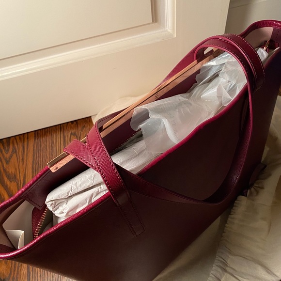 Ted Baker London Ariel Crosshatch Shopper w/ Pouch - Picture 4 of 6